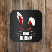 Bad Bunny Scary Rabbit Cool Animal Lover Coaster thumb 0