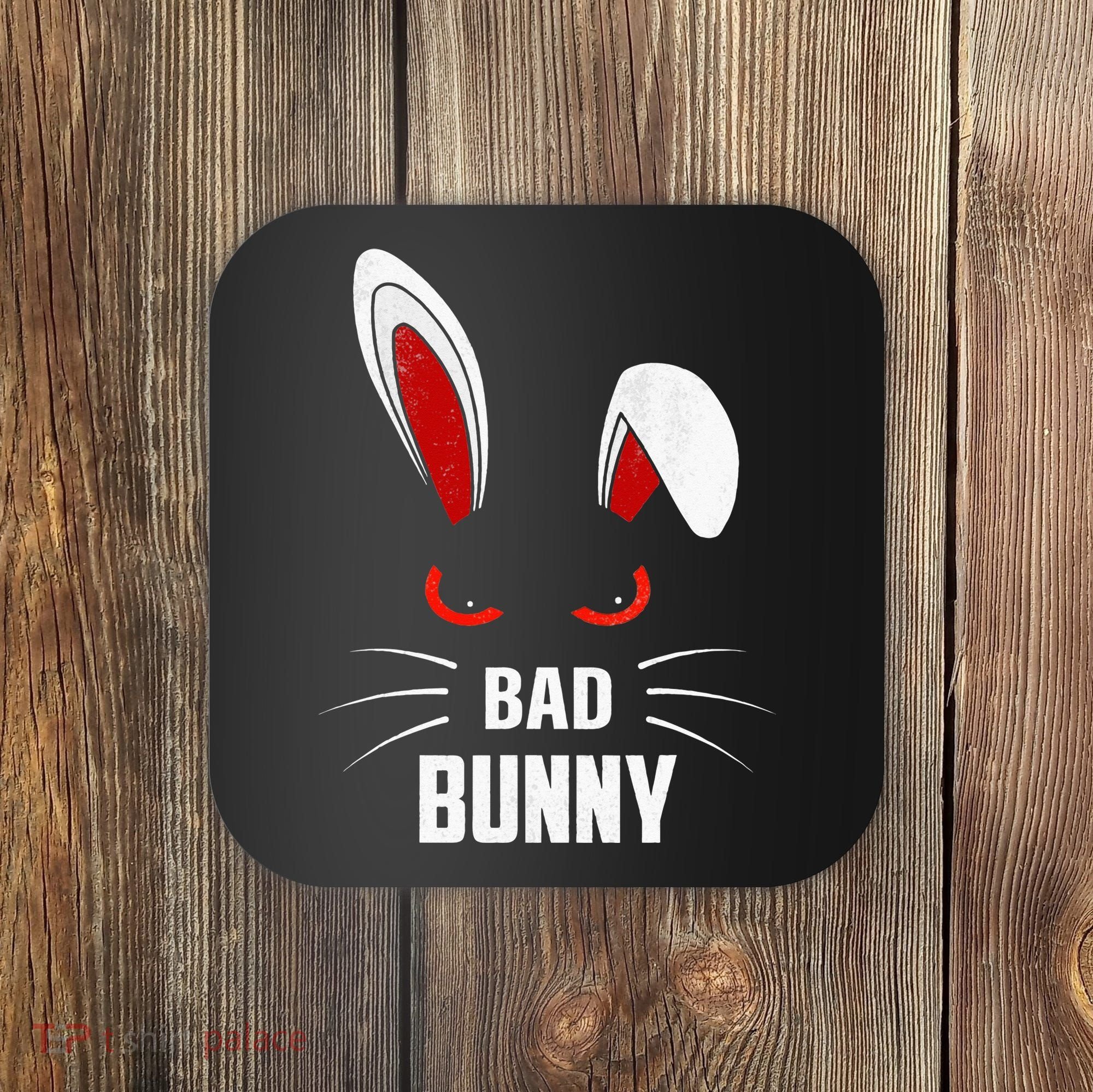 Bad Bunny Scary Rabbit Cool Animal Lover Coaster