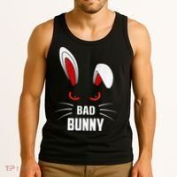 Bad Bunny Scary Rabbit Cool Animal Lover Tank Top thumb 3