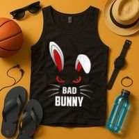 Bad Bunny Scary Rabbit Cool Animal Lover Tank Top thumb 4