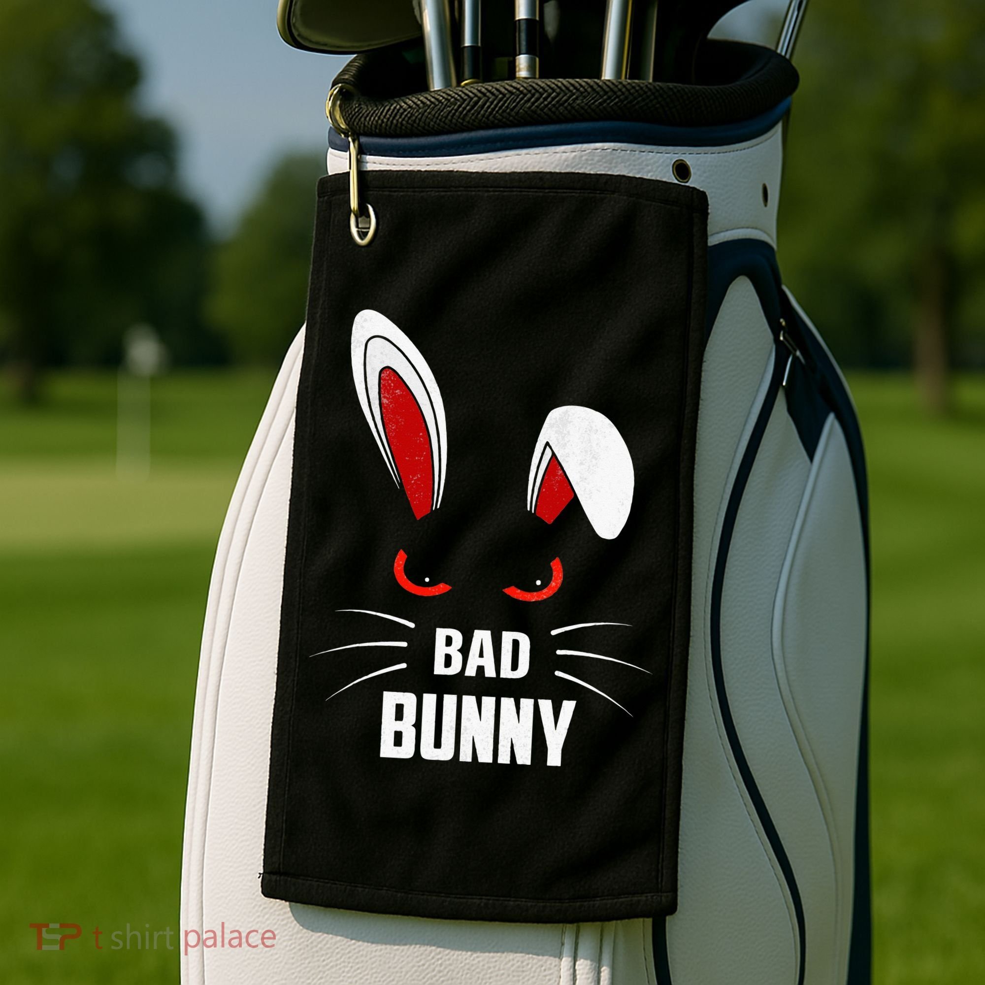 Bad Bunny Scary Rabbit Cool Animal Lover Golf Towel