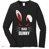 Bad Bunny Scary Rabbit Cool Animal Lover Women's Long Sleeve Shirt thumb 0