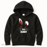 Bad Bunny Scary Rabbit Cool Animal Lover Kids Hoodie thumb 0