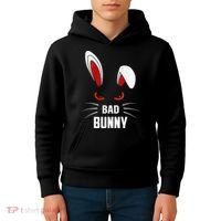 Bad Bunny Scary Rabbit Cool Animal Lover Kids Hoodie thumb 4