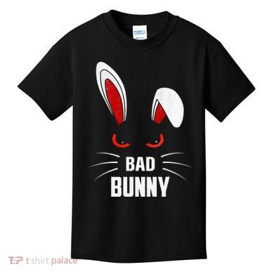 Bad Bunny Scary Rabbit Cool Animal Lover Kids T-Shirt