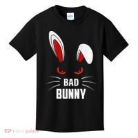 Bad Bunny Scary Rabbit Cool Animal Lover Kids T-Shirt thumb 0