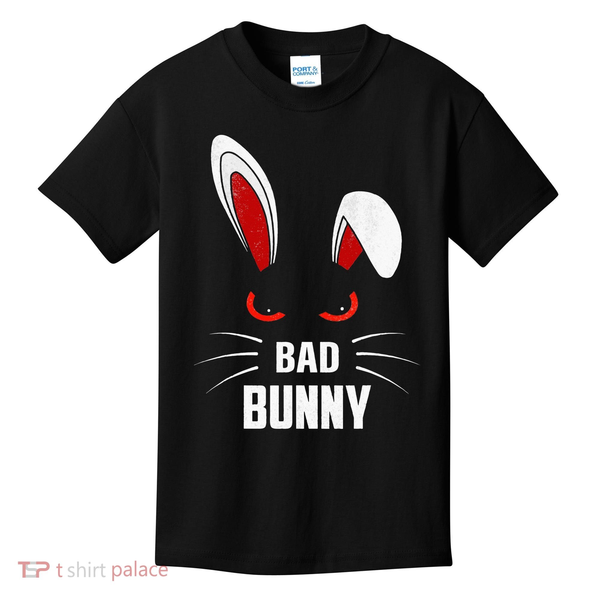 Bad Bunny Scary Rabbit Cool Animal Lover Kids T-Shirt