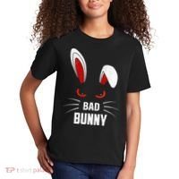 Bad Bunny Scary Rabbit Cool Animal Lover Kids T-Shirt thumb 2