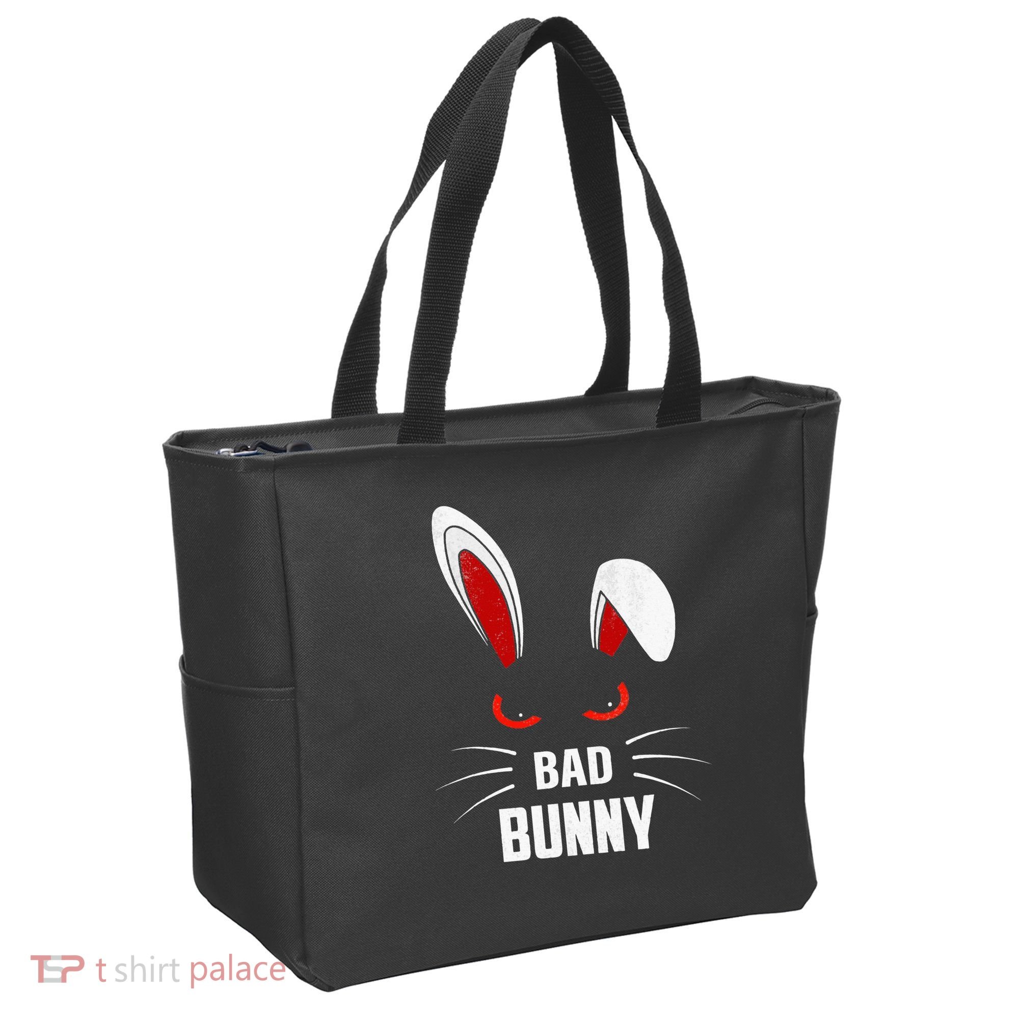 Bad Bunny Scary Rabbit Cool Animal Lover Tote Bag