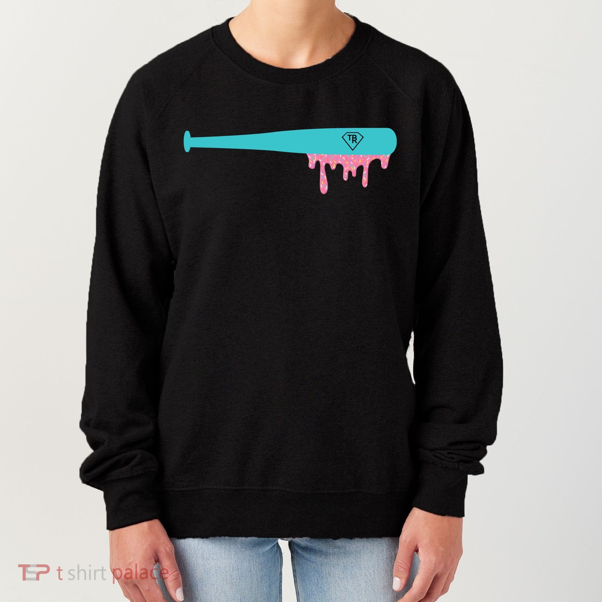 Baseball Bat Sprinkle Drip Women's Sweatshirt