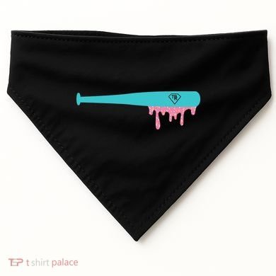 Baseball Bat Sprinkle Drip USA-Made Doggie Bandana