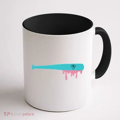 Baseball Bat Sprinkle Drip Coffee Mug back