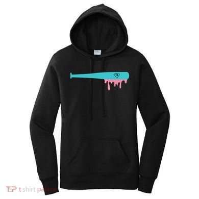 Baseball Bat Sprinkle Drip Women's Hoodie