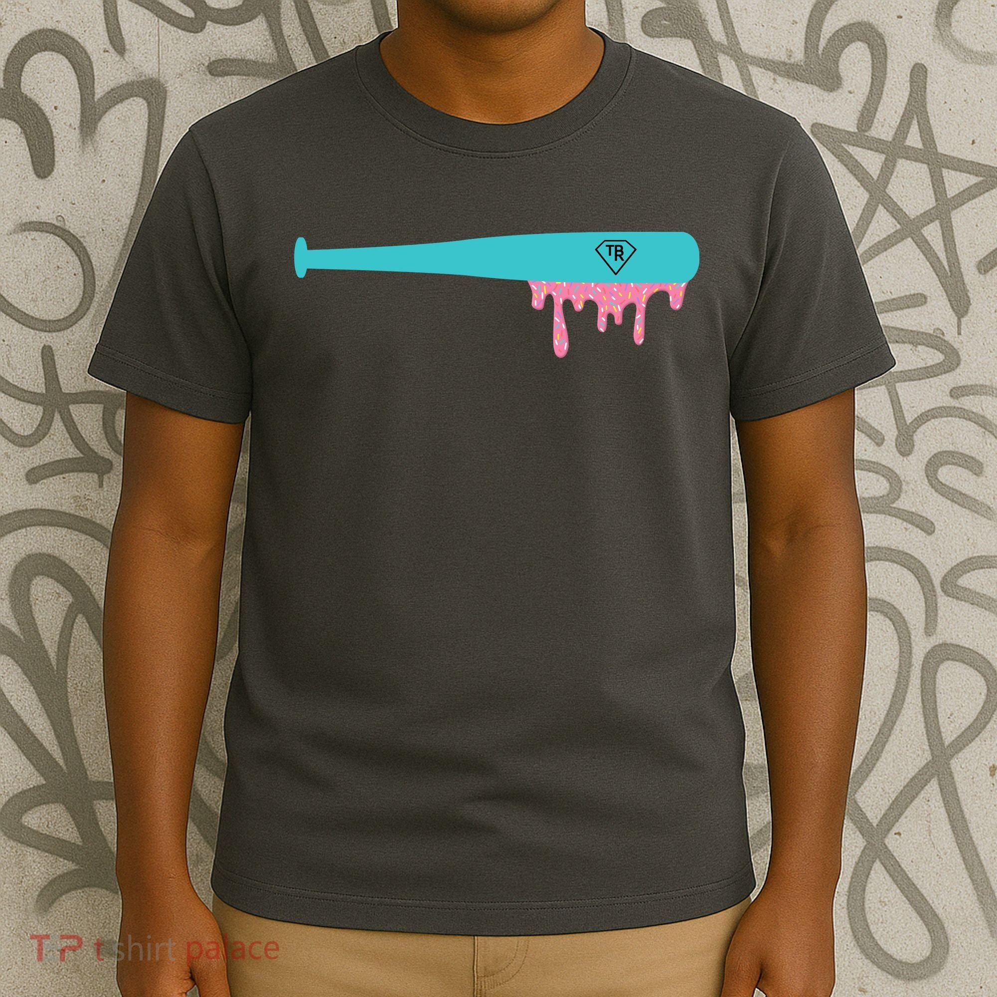 Baseball Bat Sprinkle Drip T-Shirt