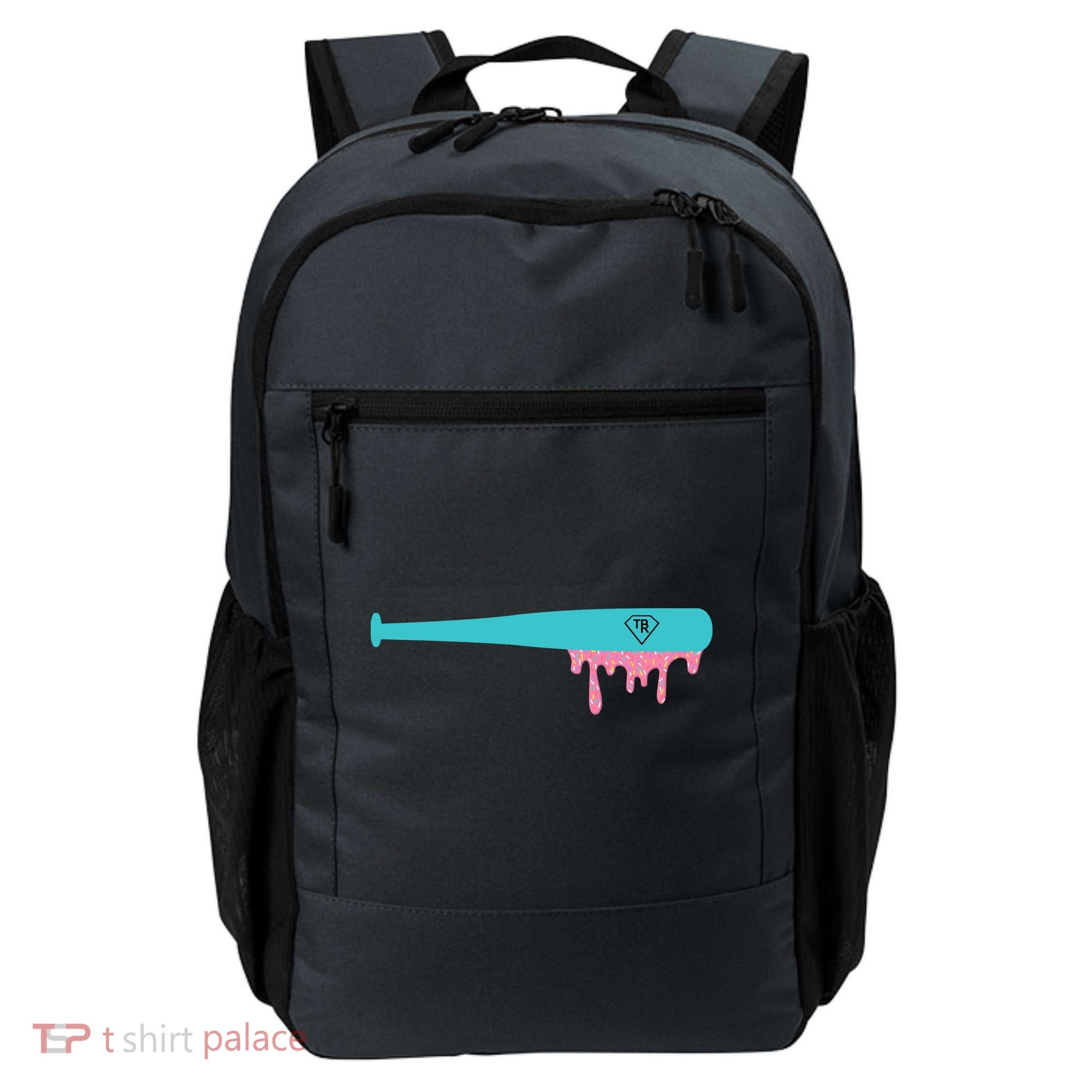 Baseball Bat Sprinkle Drip Backpack