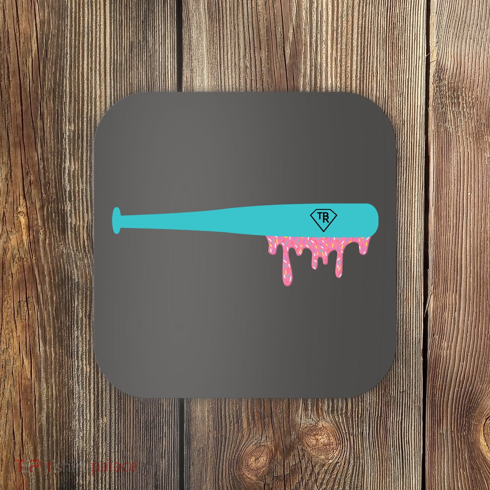 Baseball Bat Sprinkle Drip Coaster