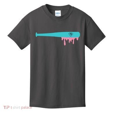 Baseball Bat Sprinkle Drip Kids T-Shirt