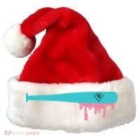 Baseball Bat Sprinkle Drip Santa Hat thumb 0