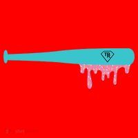 Baseball Bat Sprinkle Drip Santa Hat thumb 1