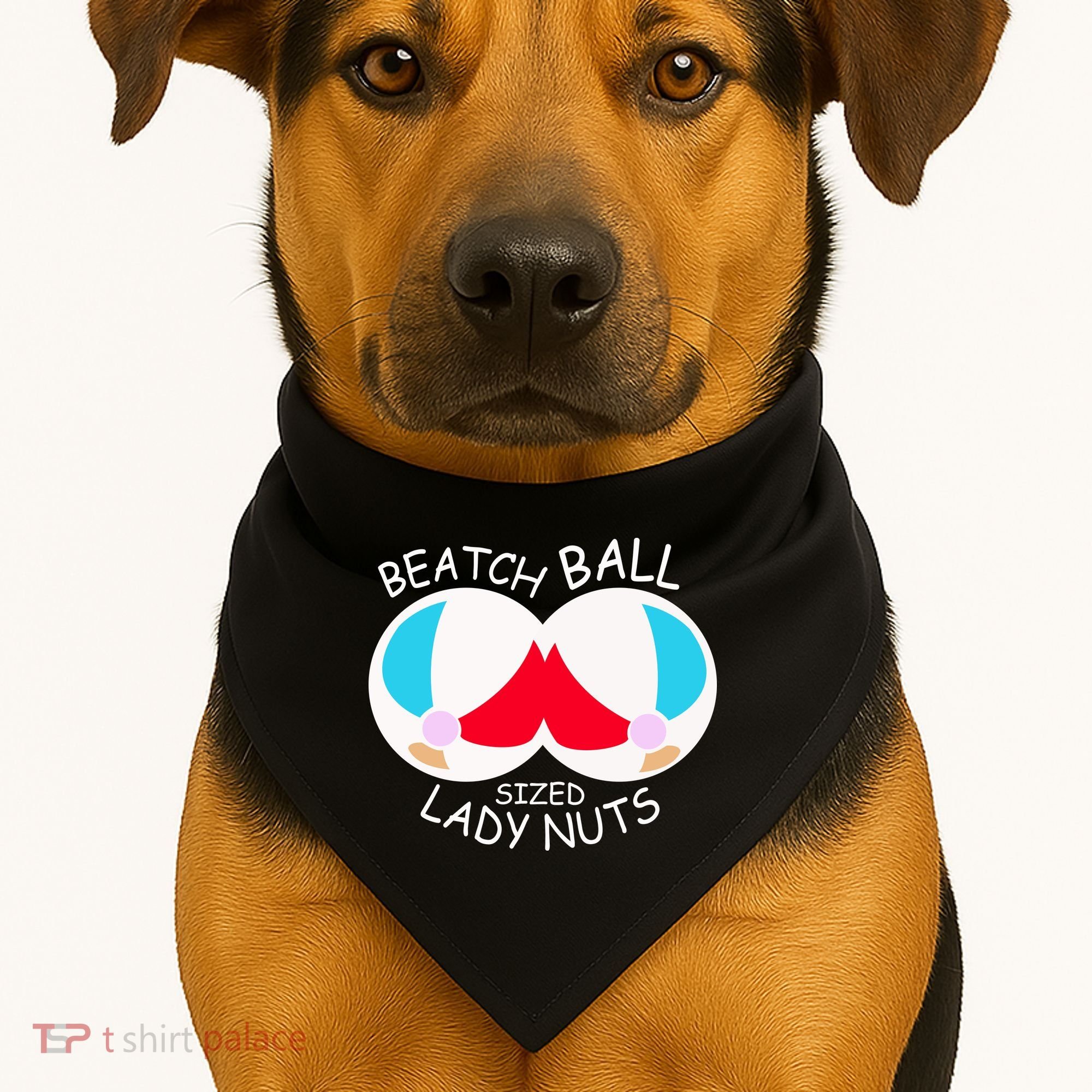 Beach Ball Sized Lady Nuts USA-Made Doggie Bandana