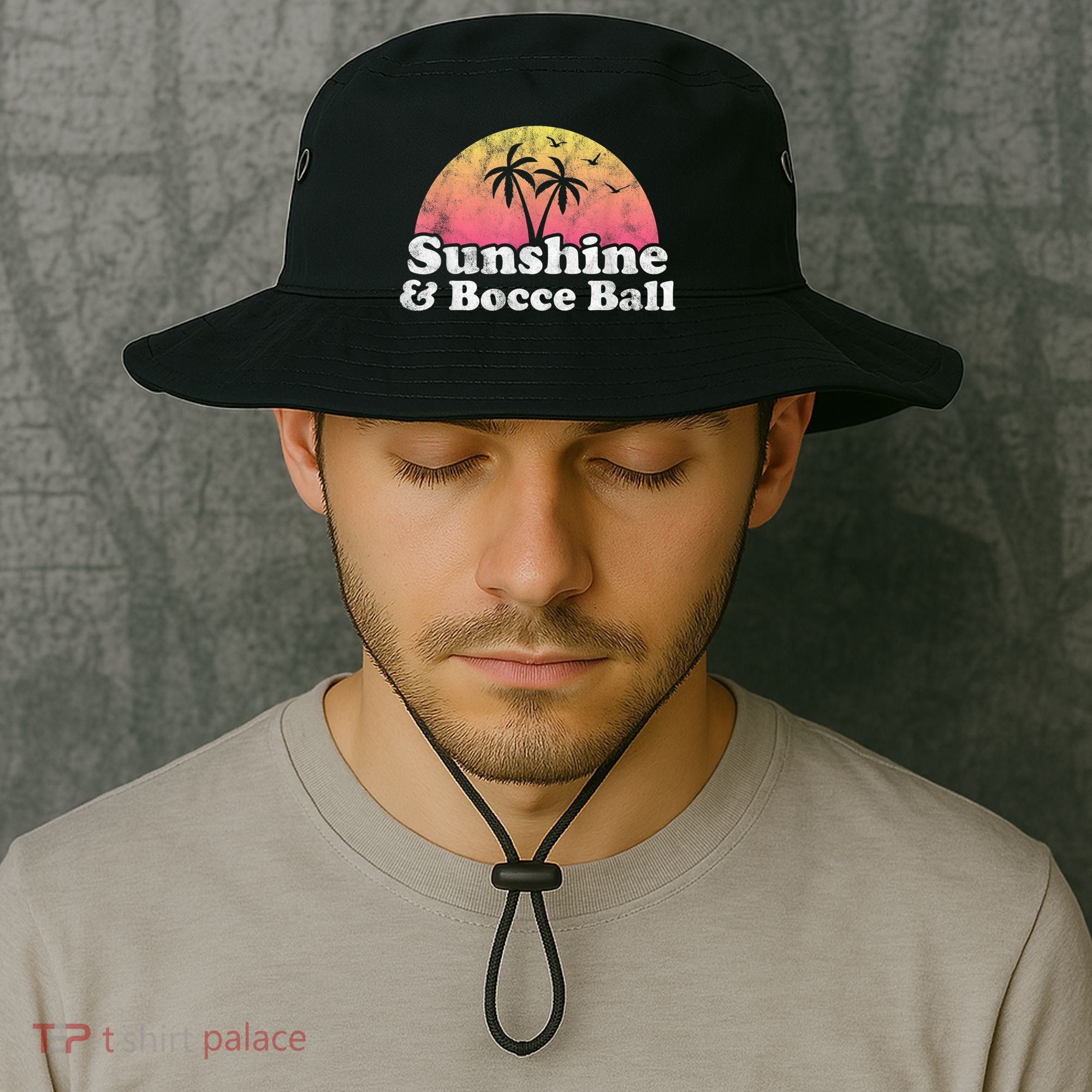 Bocce Ball Sunshine And Bocce Ball Bucket Hat