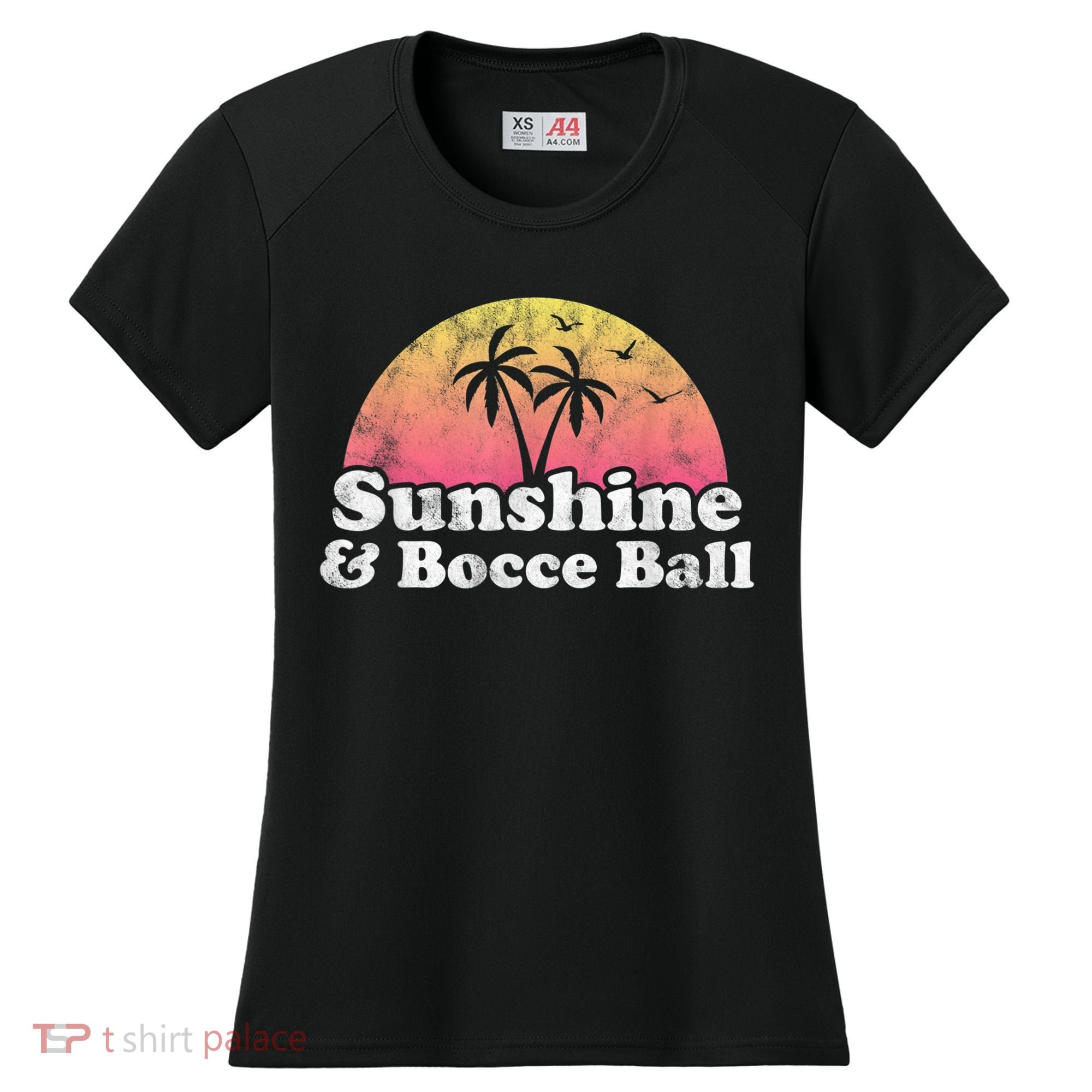 Bocce Ball Sunshine And Bocce Ball Women's Cooling Performance Crew T-Shirt