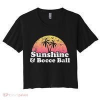 Bocce Ball Sunshine And Bocce Ball Women's Crop Top Tee thumb 0