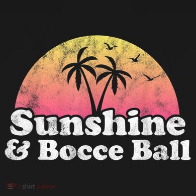 Bocce Ball Sunshine And Bocce Ball Women's Crop Top Tee
