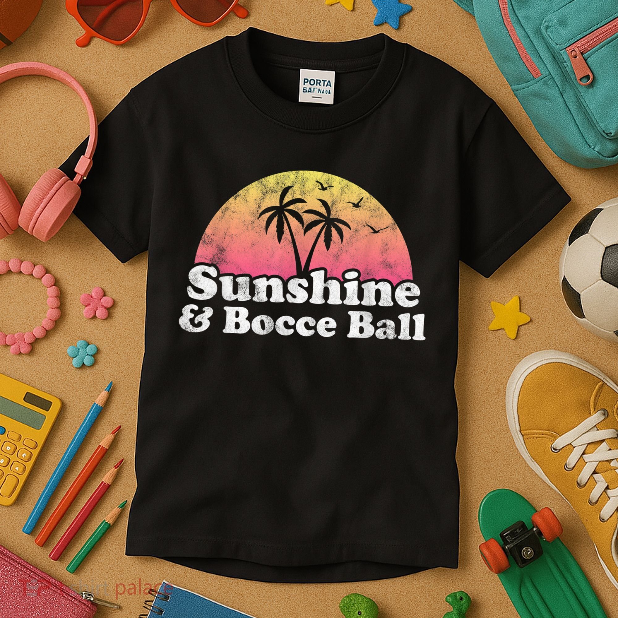 Bocce Ball Sunshine And Bocce Ball Kids T-Shirt