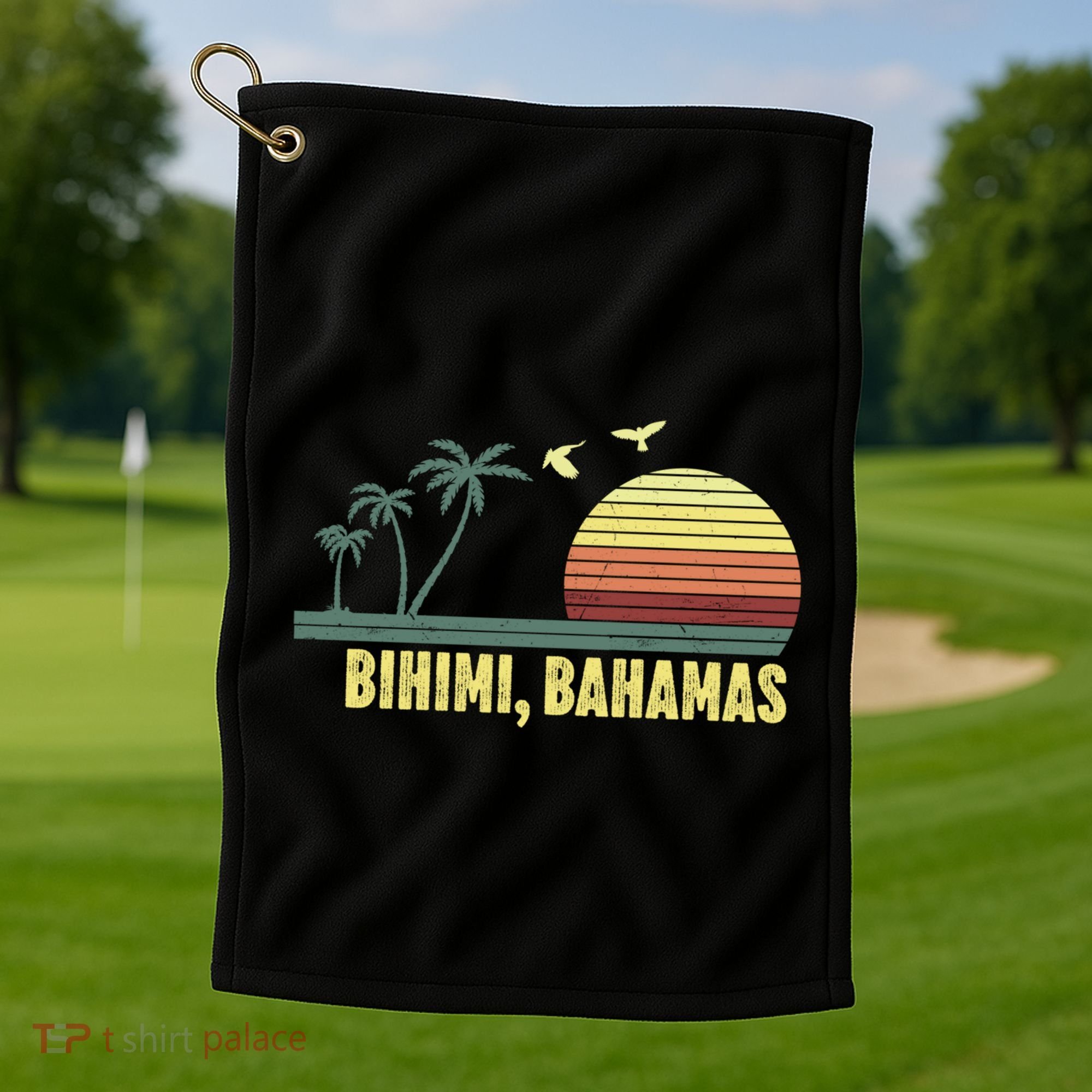 Bihimi Bahamas Souvenir Vacation Travel Reminder Gift Golf Towel