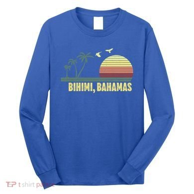 Bihimi Bahamas Souvenir Vacation Travel Reminder Gift Long Sleeve Shirt