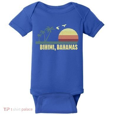 Bihimi Bahamas Souvenir Vacation Travel Reminder Gift Baby Bodysuit