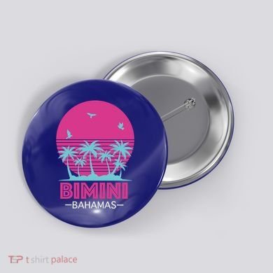 Bihimi Bahamas Souvenir Vacation Travel Reminder Great Gift Button