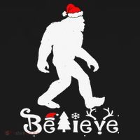 Bigfoot Believe Santa Hat Christmas Funny Xmas Holiday Pajama Set thumb 2