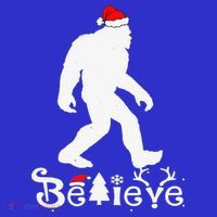 Bigfoot Believe Santa Hat Christmas Funny Xmas Holiday Tank Top thumb 6