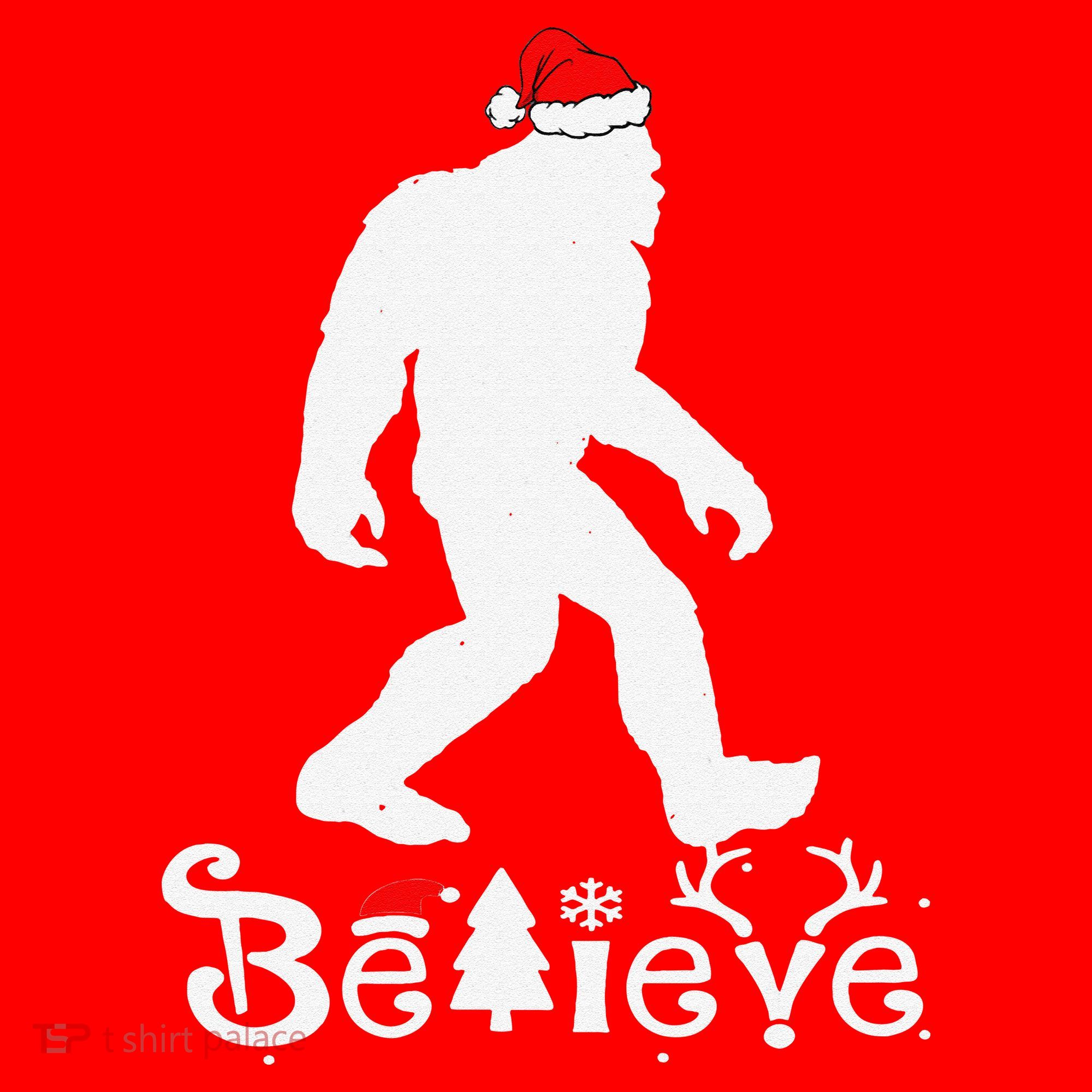 Bigfoot Believe Santa Hat Christmas Funny Xmas Holiday Santa Hat