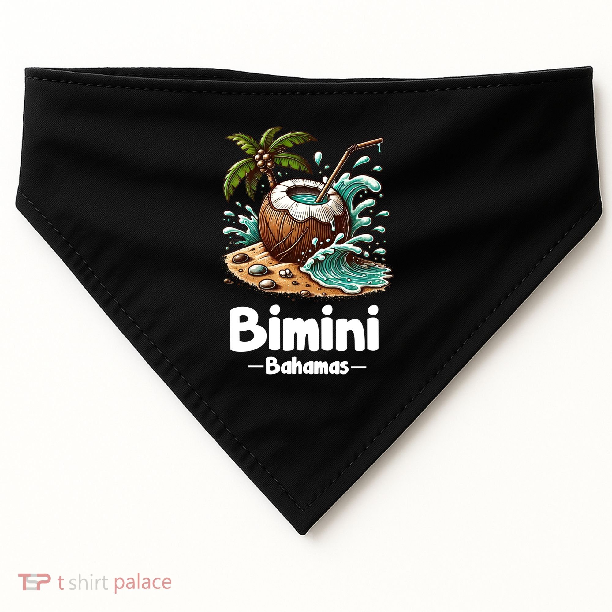 Bihimi Bahamas Souvenir Vacation Travel Reminder Gift USA-Made Doggie Bandana