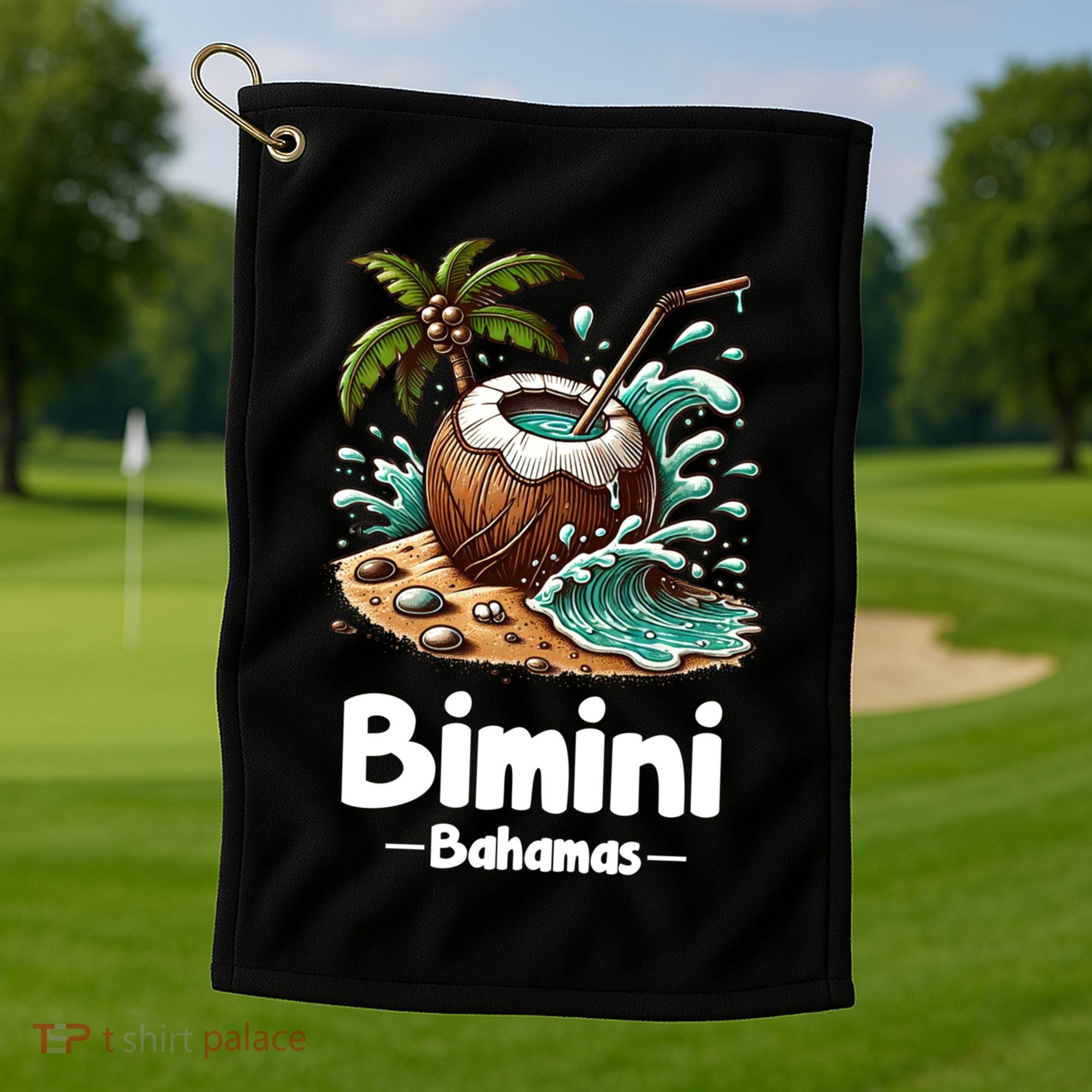 Bihimi Bahamas Souvenir Vacation Travel Reminder Gift Golf Towel