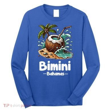 Bihimi Bahamas Souvenir Vacation Travel Reminder Gift Long Sleeve Shirt