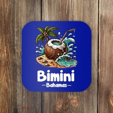 Bihimi Bahamas Souvenir Vacation Travel Reminder Gift Coaster