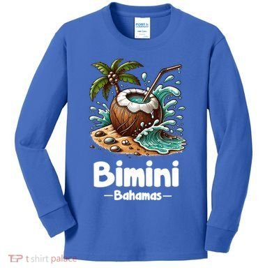 Bihimi Bahamas Souvenir Vacation Travel Reminder Gift Kids Long Sleeve Shirt