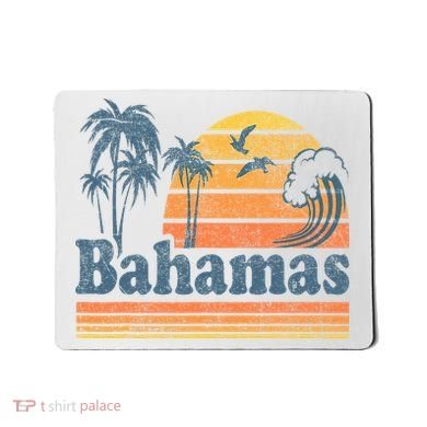 Bahamas Beach Summer Vacation Sunset Vintage 70S Retro Mousepad