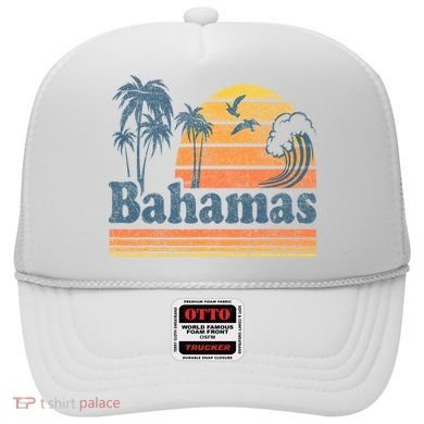 Bahamas Beach Summer Vacation Sunset Vintage 70S Retro Hat