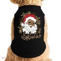 Black Believe Santa Claus Fun African American Santa Doggie Tank thumb 0