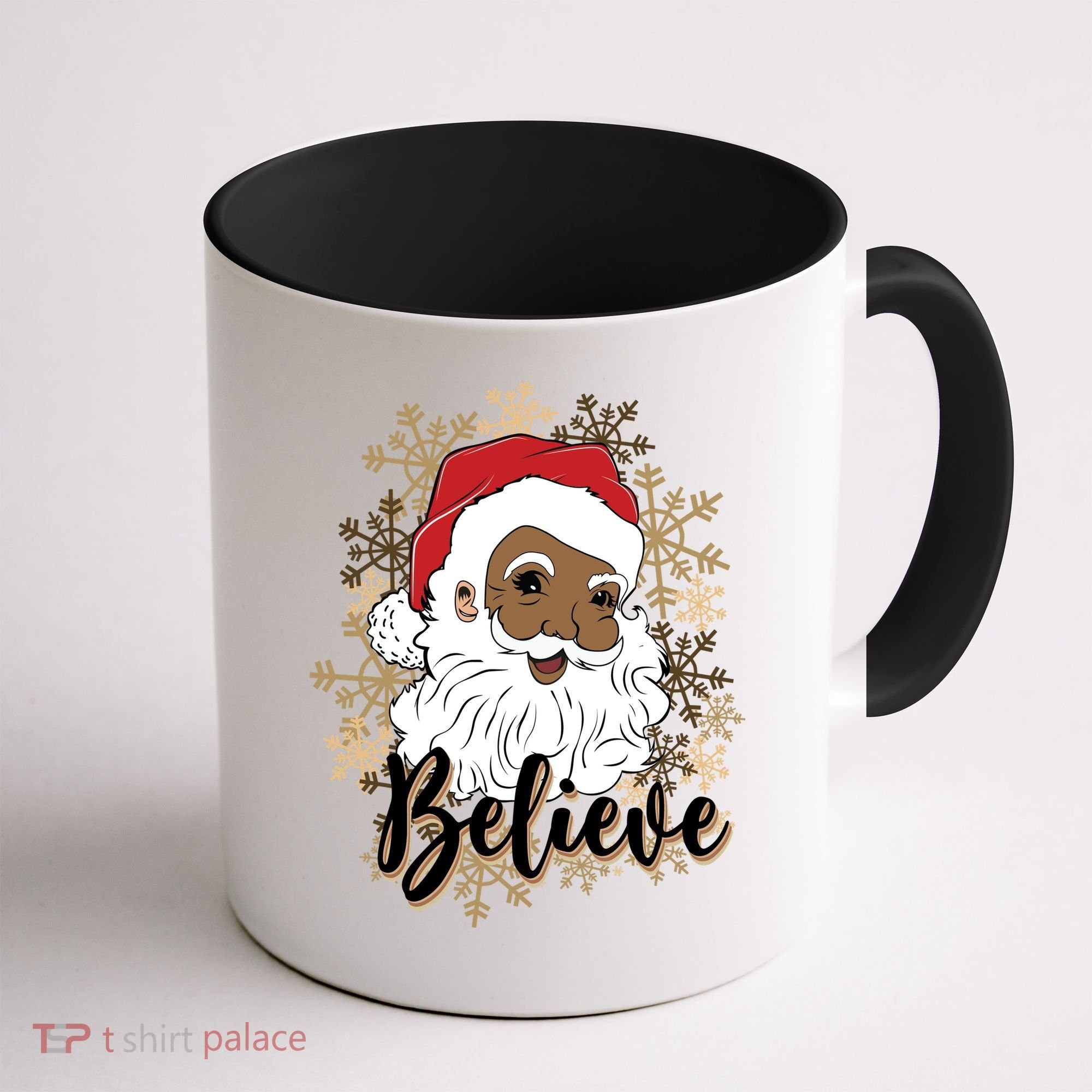 Black Believe Santa Claus Fun African American Santa Coffee Mug