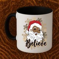 Black Believe Santa Claus Fun African American Santa Coffee Mug thumb 2