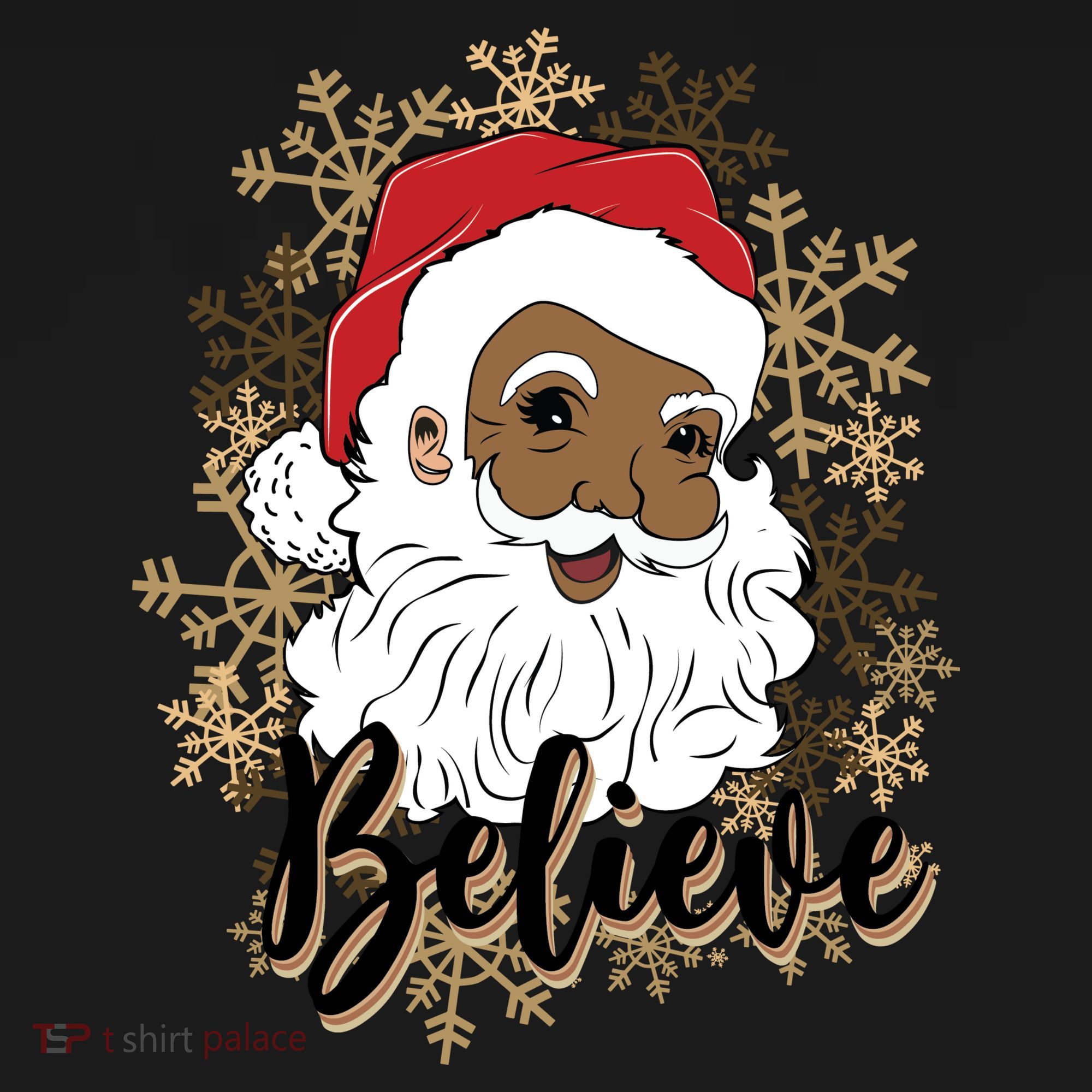 Black Believe Santa Claus Fun African American Santa Women's Hoodie