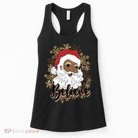 Black Believe Santa Claus Fun African American Santa Women's Tank Top thumb 0