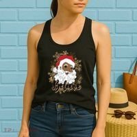 Black Believe Santa Claus Fun African American Santa Women's Tank Top thumb 2