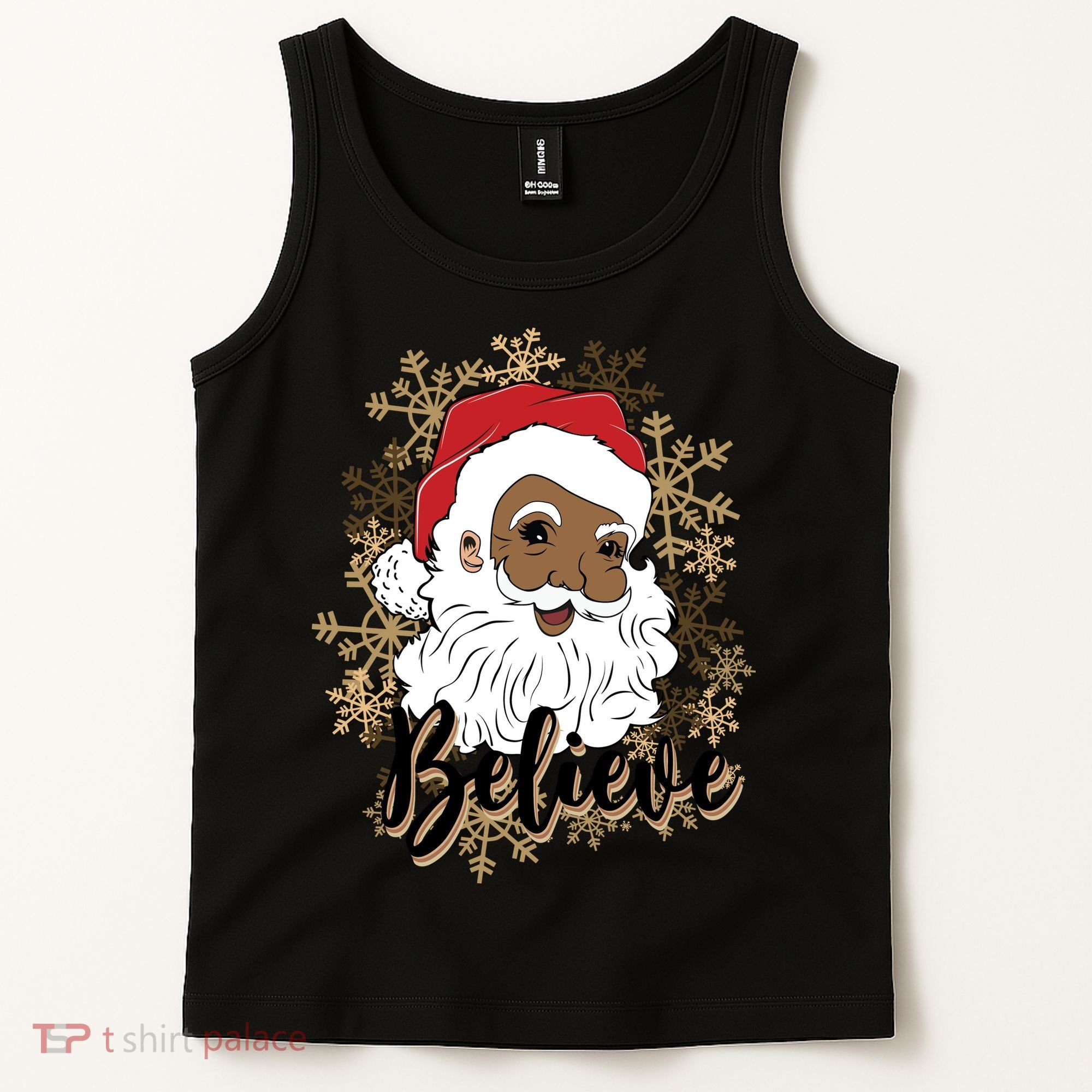 Black Believe Santa Claus Fun African American Santa Tank Top